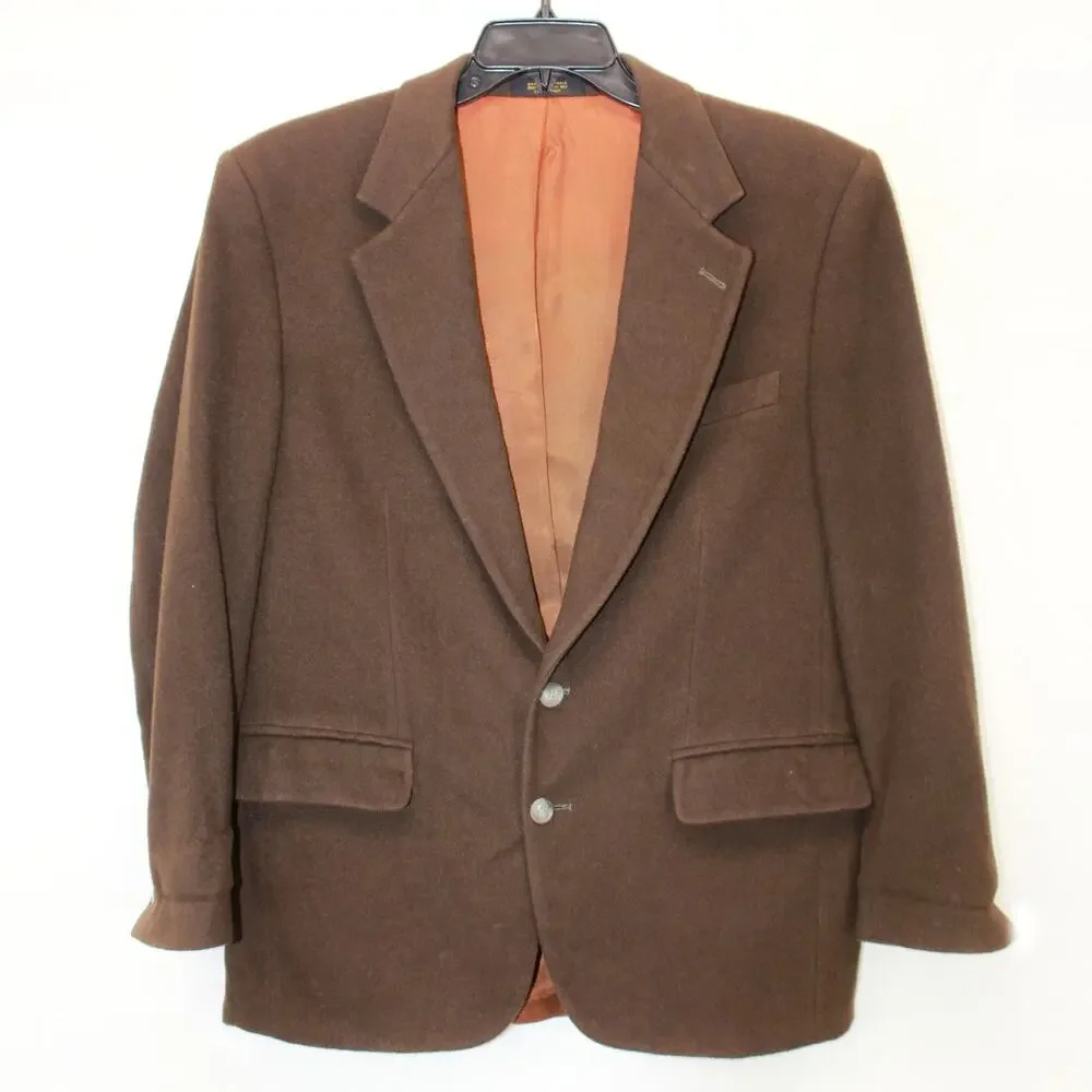 Christian Aujard Vtg Wool Blend Blazer Jacket Pocket Lining Classic Size 42R